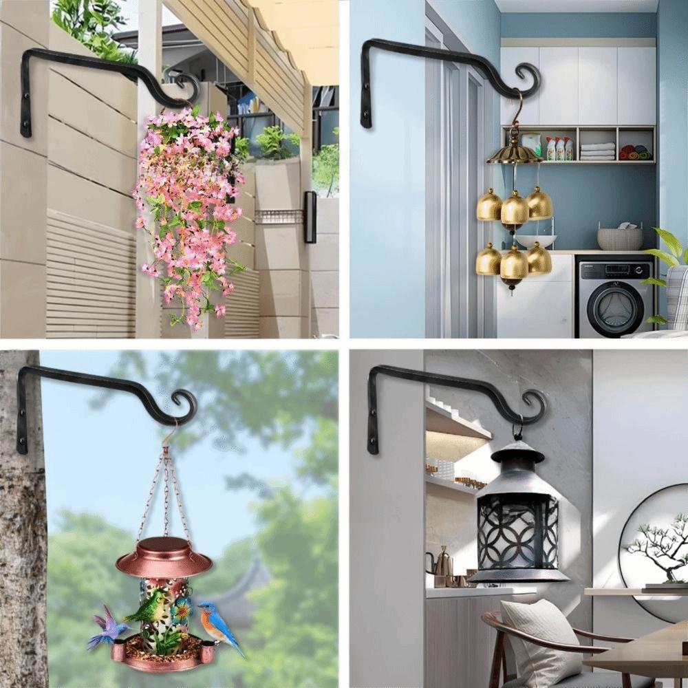 Wrought Iron Plant Support Hanger Multi-purpose Hanging Plant Brackets  Balcony