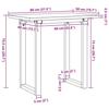 VidaXL Table à Manger Cadre en O, Table à Dîner, Table de Repas Cuisine Restaurant Intérieur, 80x50x75,5cm Bois de Pin 3282738