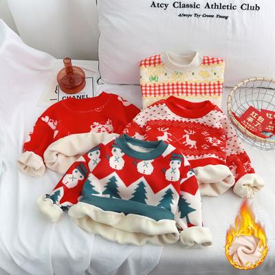 Bambini, Velluto, T-shirt, Da ragazzo, Ispessito, Maglione, Da ragazza, Felpa calda, Abbigliamento per bambini