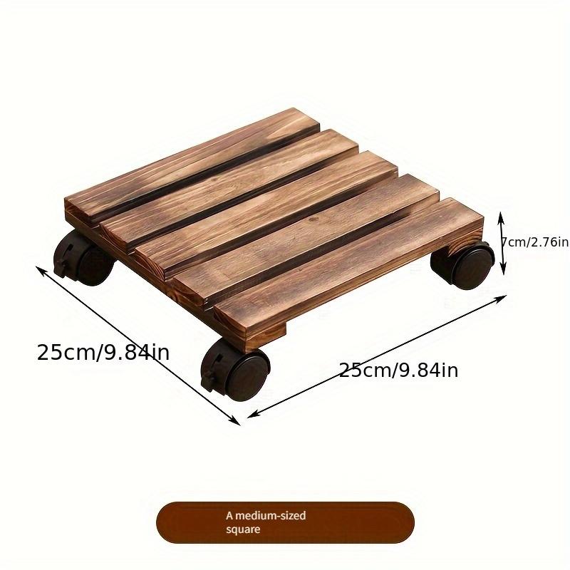 Прочная деревянная тележка для растений на колесиках с фиксируемыми металлическими колесами для использования в помещении и на улице идеально подходит для перевозки растений на террасе и в саду Square 984in 1418₽