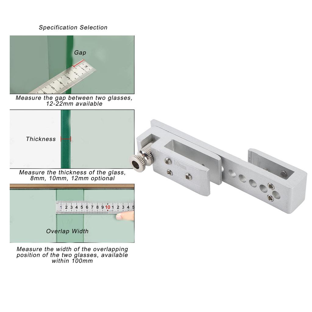 Metal Sliding Door Lock No-Drill Installation Glass Door Lock Shower Door Latch Bathroom Hardware