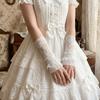 Ruffle Cuffs Fingerless Gloves Mesh Decorative Gloves Vintage Lace Arm Sleeves  Women