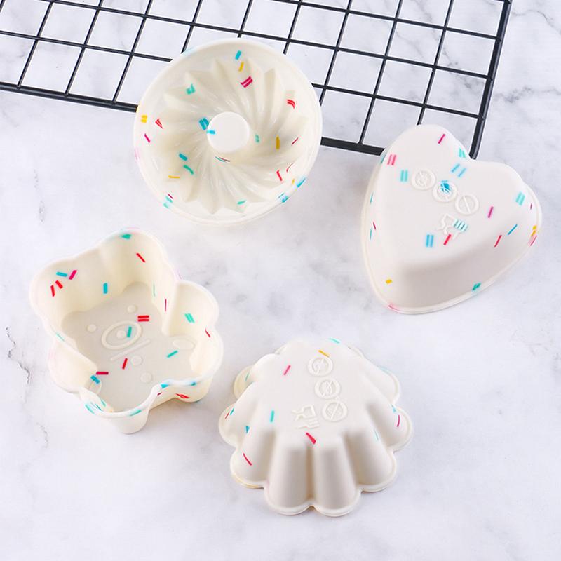 4Pcs Cupcake Silicone Molds Cup Cake Diy Decorating Bakeware Baking Tools