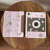Miffy Rabbit Cartoon IPad Case With Pen Slot 11 Inch Tablet Magnetic Sleep/Wake Portable Folio Cover Pink Grid Design