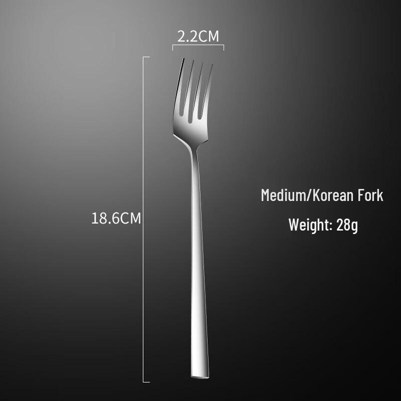 TLXT Korean Style 304 Stainless Steel Long Handle Cutlery