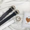 Elegant Rhinestone Round Buckle Women's Waist Belt Perfect For Fashionable Student Style