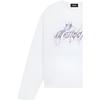 We11done FW26 Gothic Style Rhinestone Logo Long Sleeve T-Shirt Unisex Tops WD-TT2-26-766-U-WH