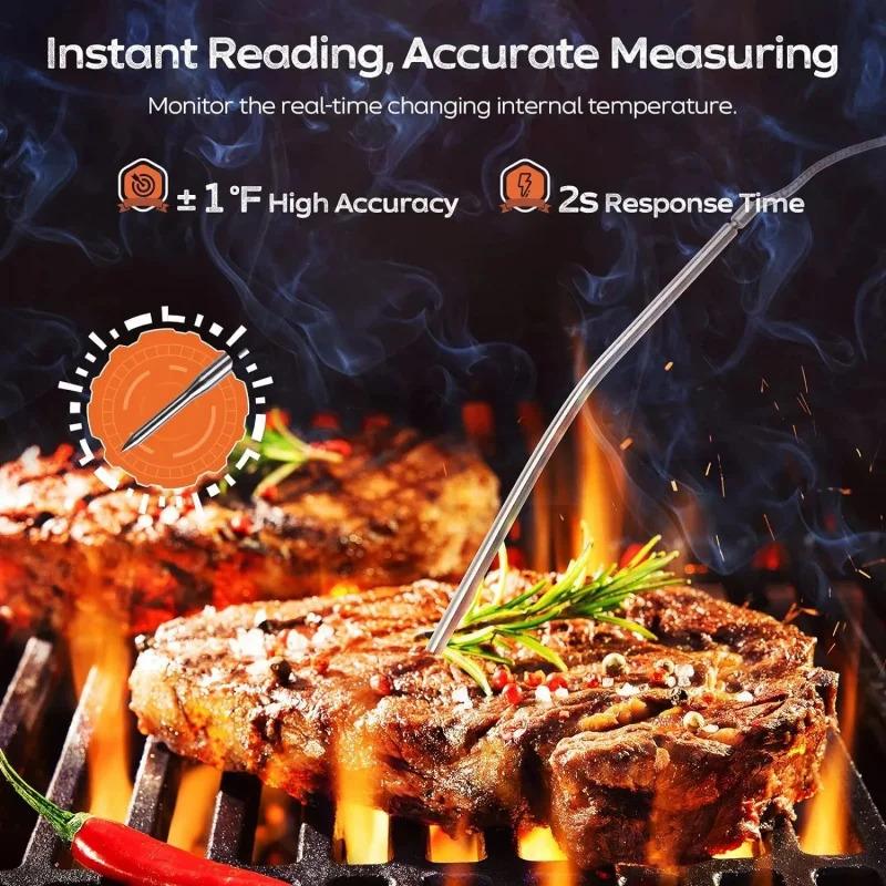 Stainless Steel High Precision Digital Food Meat Thermometer Waterproof Kitchen With Probe BBQ Oven Cooking Temperature Meter