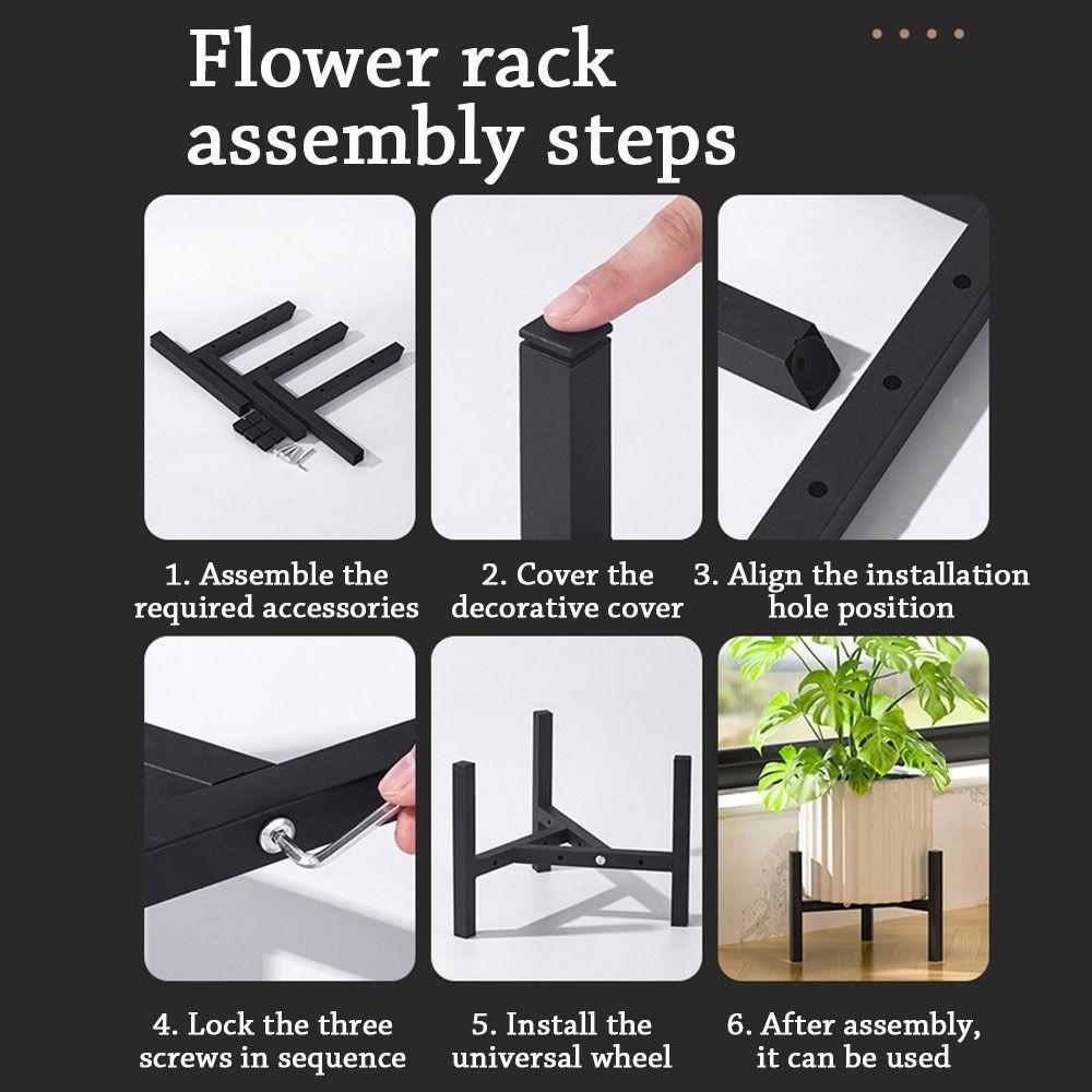 Stable Metal Flower Stand Rack Floor-standing Triangle Rack Planter Shelf with Casters Potted Holder Plant Display