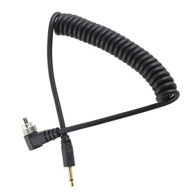 2,5 mm auf Stecker Flash PC Sync Kabel mit Schraubverschluss verlängertes Spiralkabel