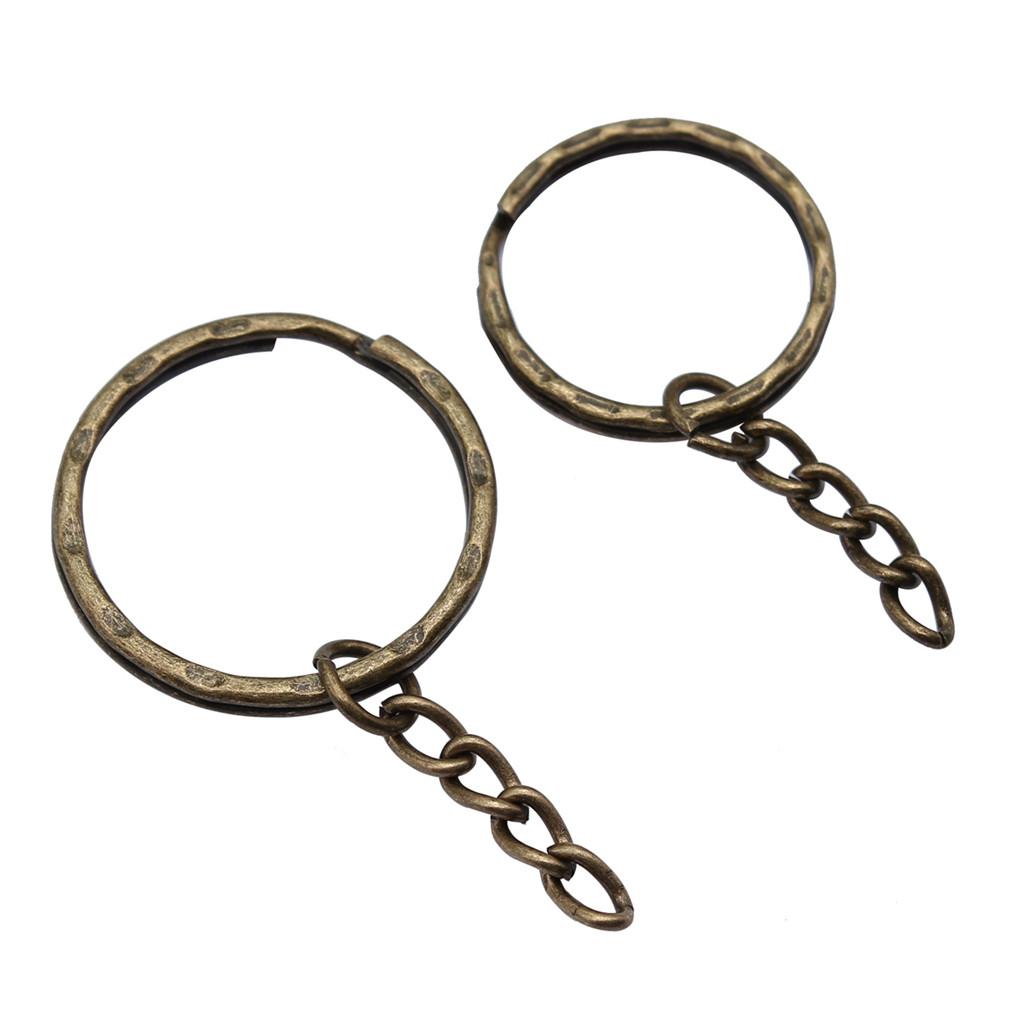 Accessories Parts 25-30mm Key Ring 2 Sizes 4 Colors Vintage Jewelry Supplies QA002