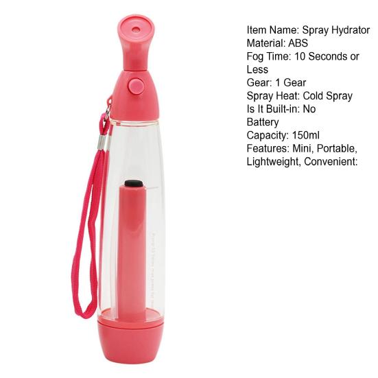 Mini Travel Steamer Handheld Facial Mist Sprayer 150ml Refillable Misting Bottle for Refreshing Face And Body