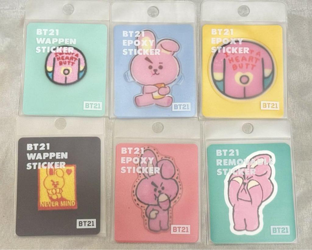 [USED] BT21 COOKY Official Sticker Set of 6