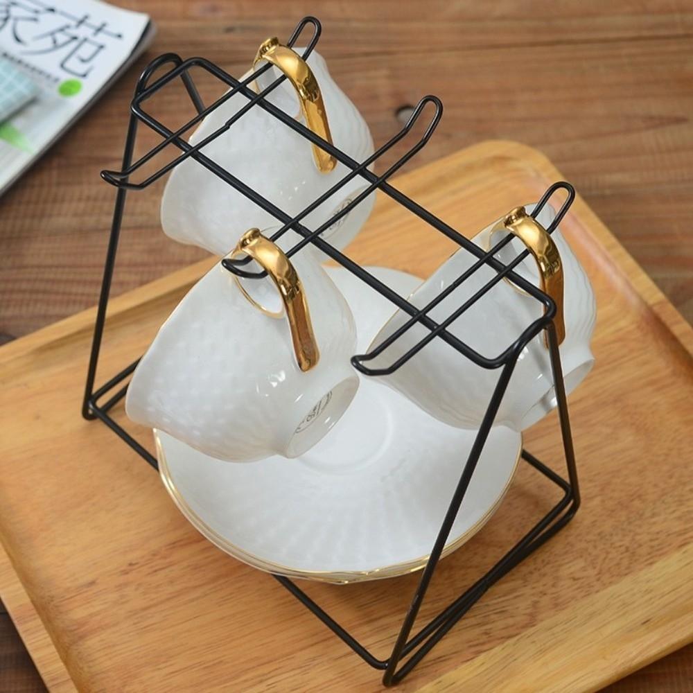 Space Saving Coffee Cup Holder Iron Mug Rack New Cup Drying Stand For Kitchen