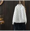 Korean Style Clothes Women Spring Cotton White Polka Dot Print Shirts Long Sleeve Blouses Middle-aged Women's Clothing