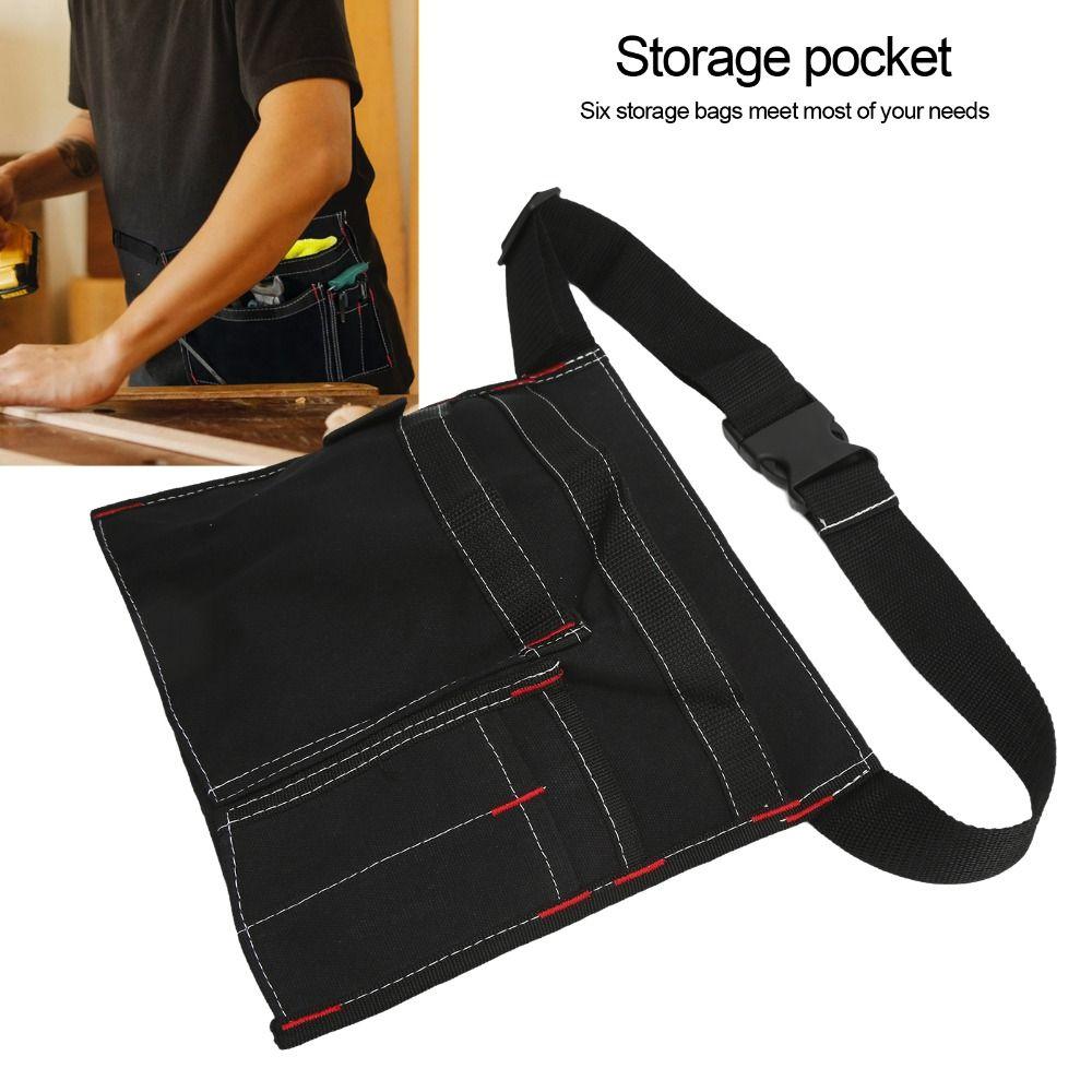 Canvas Waist Hanging Bag 5-Pocket Storage Bag Durable Tool Belt Bag  Electrician Maintenance