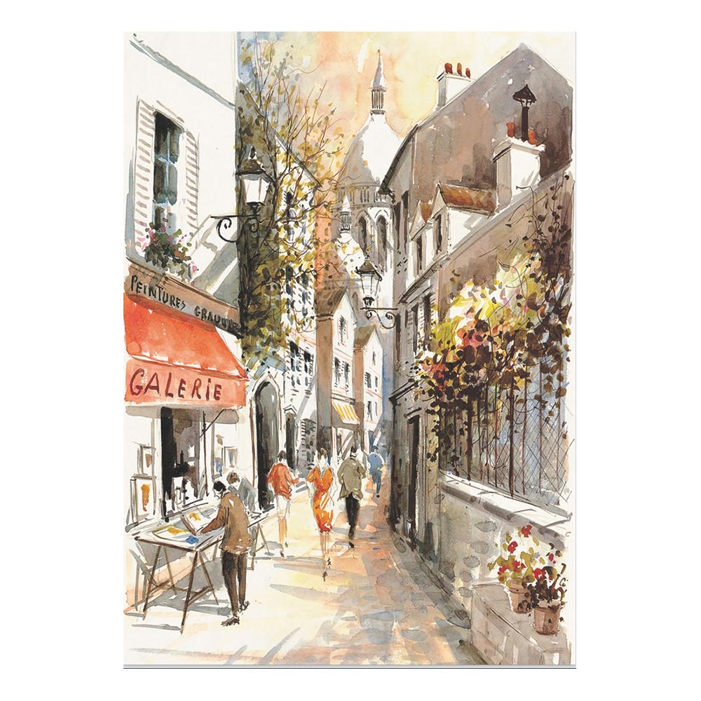 

Скандинавский пейзаж, абстрактное граффити, холст, картина, абстрактная Парижская улица, Сена, плакаты, принты, винтажные настенные художественные картины для гостиной, домашний декор 20x30cm