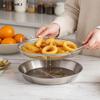 Frying Oil Control Strainer Set  Mesh Sieve with Drip Tray for Home Fried Cooking
