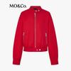 MO&Co. Women's Solid Stand Collar Cotton Jacket