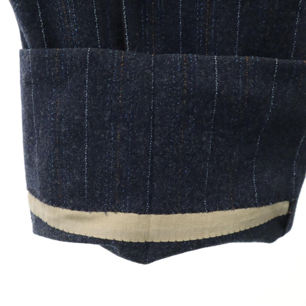 60s 70s vintage Striped Pattern Slacks pants Navy TALON ZIP Men's Used