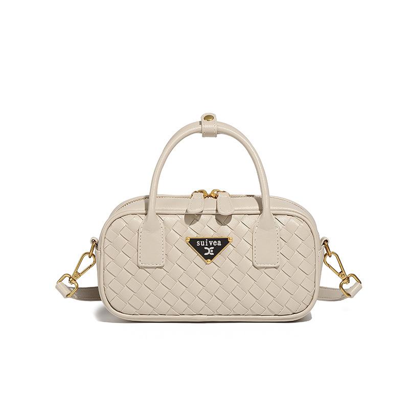 

Трендовая сумка-подушка, маленькая квадратная сумка через плечо на одном плече, универсальная сумка, модная плетеная вручную сумка