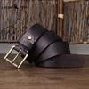 Handmade, Widened and Thickened Top-grain Cowhide Men's Leather Belt, American Retro Style, Pin Buckle Belt