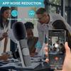Premium Wireless Lavalier Microphone Mini Portable Audio Video Recording Mic for iPhone Android Live Broadcast Gaming