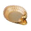 Luxury European Peacock Metal Fruit Tray Decorative Snack Candy Dish Gold Silver Living Room Table Decor Housewarming Gift