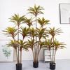 Two-Color Faux Croton & Dragon Blood Tree Decorative Potted Plant for Hotels