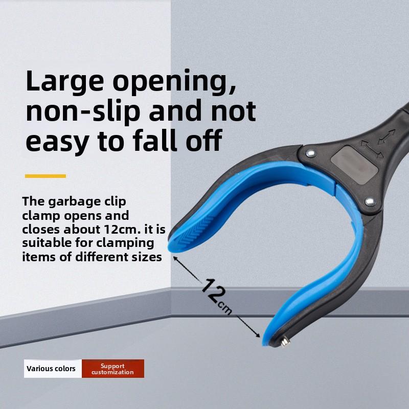 Multi functional folding garbage clip, thickened aluminum alloy long handle picker, household outdoor household garbage clip.