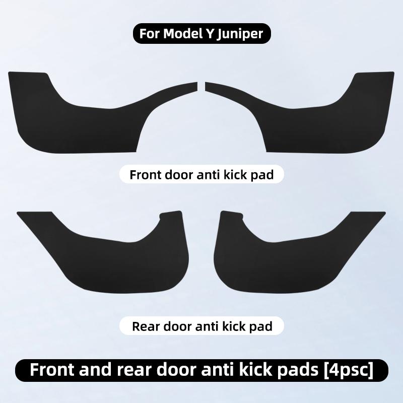 For Tesla Model Y Juniper Car Door Anti Kick Pad, Model 3 Highland Door Panel Protective Pad, Anti Stepping and Anti Dirt Pad