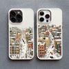 The City Winter Street Snow Scene Silicone Phone Case For iphone 13 12 11 Pro Max 16 15 14 Pro Max Plus XR XS X 7 8 SE2 Covers