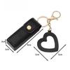 1PC portable red envelope, love mirror lipstick protective leather case, cute and simple pendant keychain.