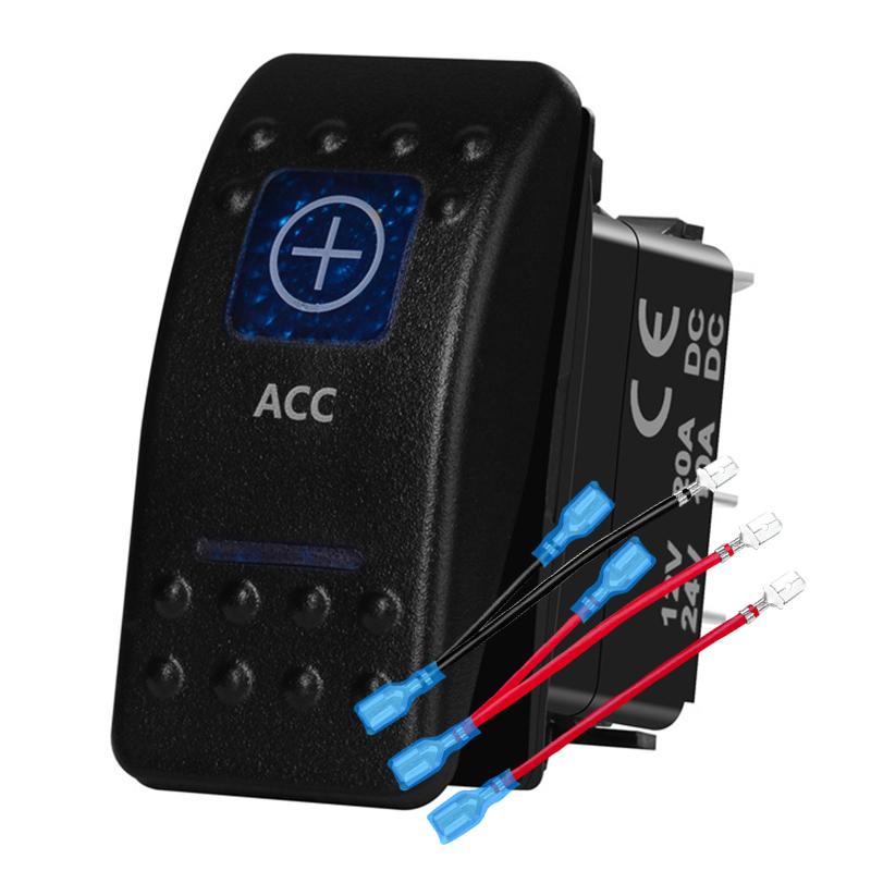 12v/24v Blue Led Light 5 Pin On Off SPST Rocker Switch 7 Pin On Off On ARB Carling Style Car Boat Waterproof Pump Push Switch