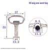 Cross Key Zinc Alloy Multipurpose Wrench for Elevator, Electrical Box, and Water Meter.