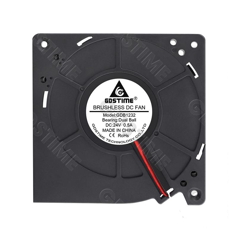 Gdstime 120MM Fan 24V DC Brushless Centrifugal Turbo Blower 120MM*32MM Dual Ball Cooler for BBQ Grill,Industrial Cooling