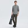 SEPTWOLVES Men's Brushed Waffle Long Sleeve Polo Shirt