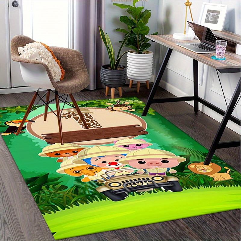 1pc Jungle Adventure,Safari Friends,Plim Plim Office Carpet Soft Polyester Non Slip Machine Washable