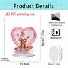 Colorful Rabbit 2D Acrylic Ornament for Easter and Valentine's Day Decor