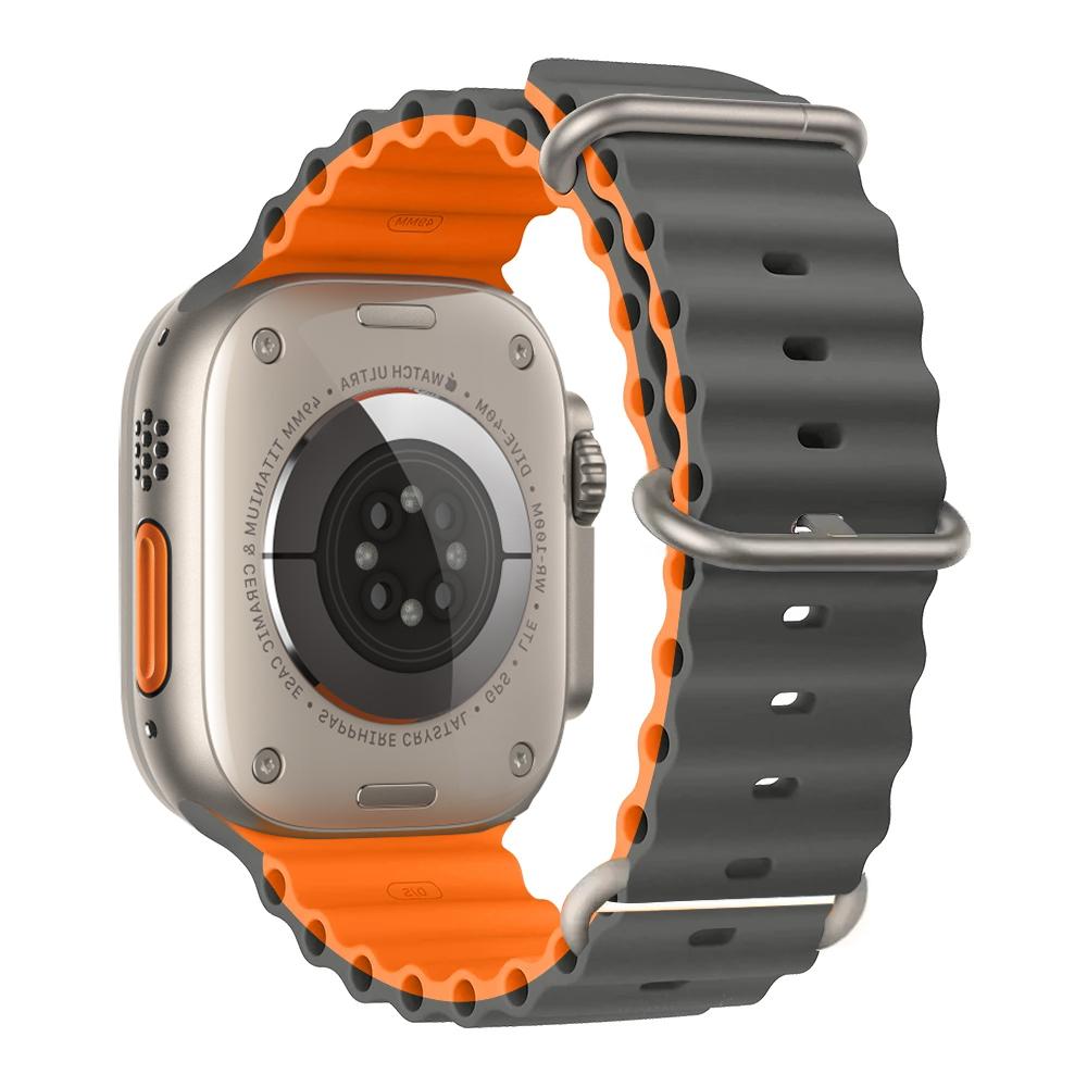 Ozean-Armband für Apple Watch Band 49mm 44mm 40mm 45mm 41mm 46mm Silikonarmband correa iWatch Serie 7 6 5 3 se 8 9 10 ultra 2