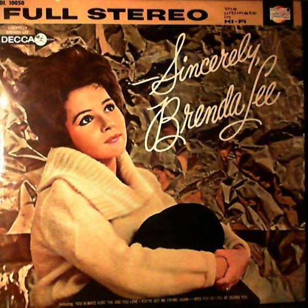 

LP Record BRENDA LEE Sincerely SDL10050 DECCA 1962 Japan Rock Used