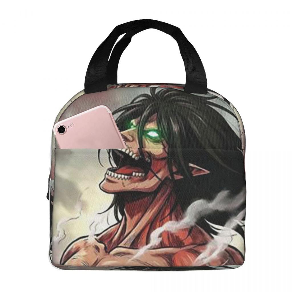Attack On Titan Anime Insulated Lunch Bag for Kids School Cooler Thermal Food Box Tote Portable Lunch Boxes Container