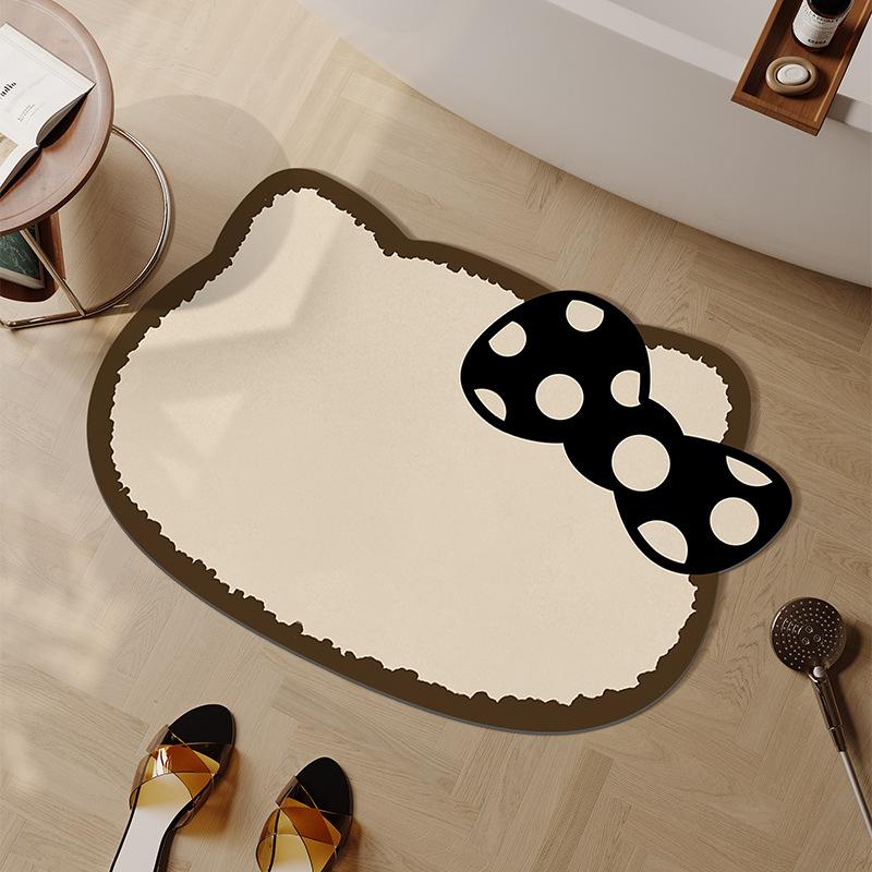 Cartoon Kieselgurmatte Toilettenmatte Schmutzabweisend Rutschfest Saugfähig Fußmatte Schmutzabweisend Gute Pflege Verschleißfest Fußmatte