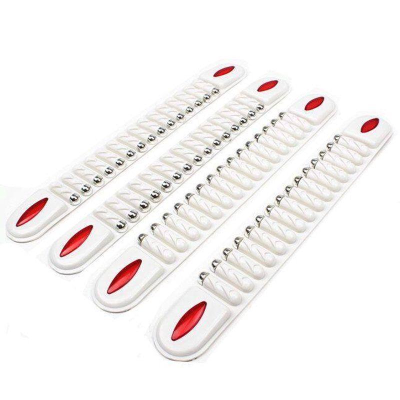 Automobile Anti-Collision Bars Bumper Widen and Thicken Scratch Proof Anti-Scratch Strip Rubber Strip Neutral Decorative Strip Bullet Decorative Strip Bullet Style [White]