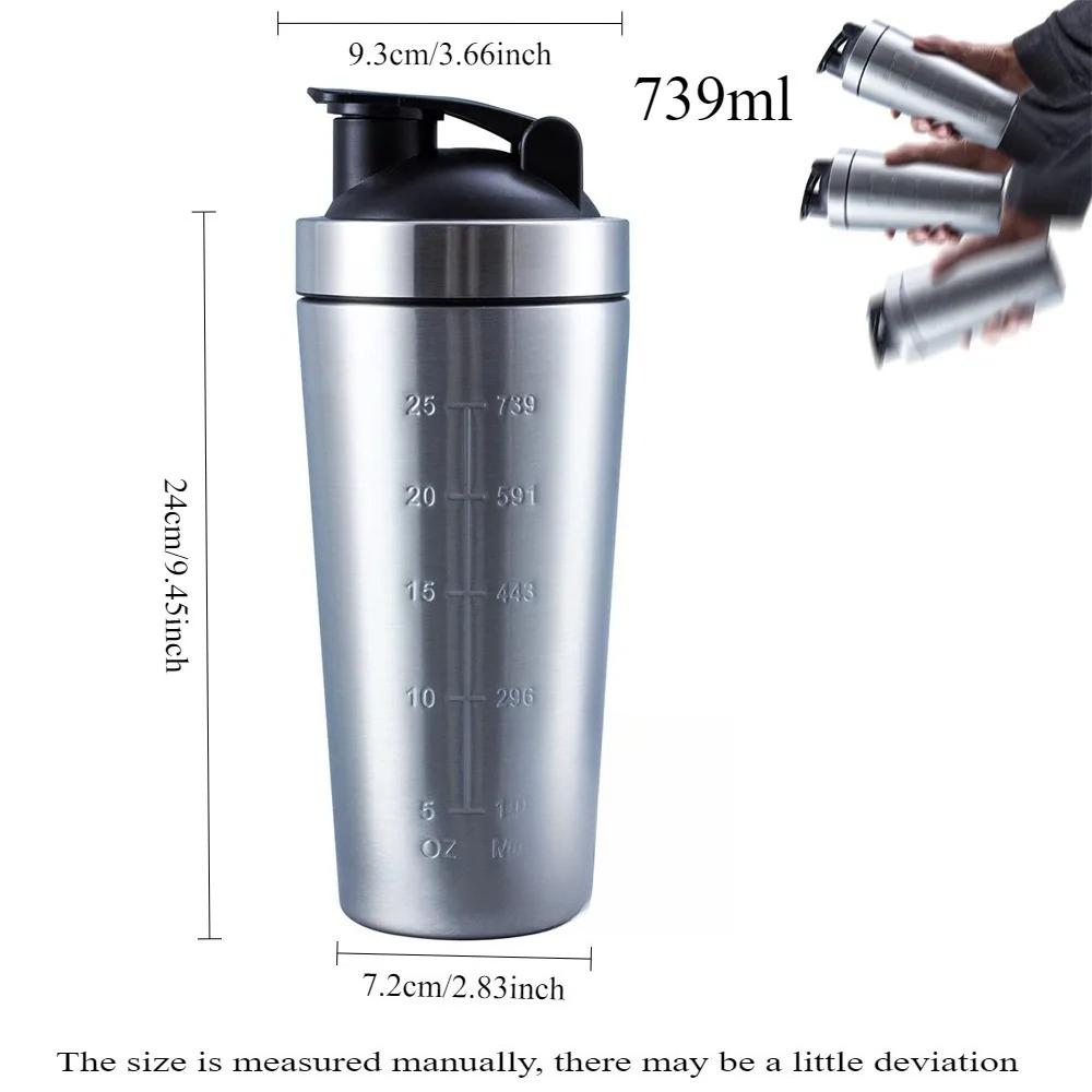 Premium Protein Shaker Cup with Metal Stainless Steel Ball for Protein Shakes and Pre-Workout Drinks 24 Oz / 700 Ml