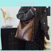 Spacious Pu Tote Bag For Women Fashionable Retro Style Large Capacity Crossbody Shoulder Bag