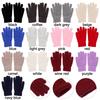 Guantes de invierno gruesos y cálidos con dedos completos elásticos de cachemira para hombre y mujer