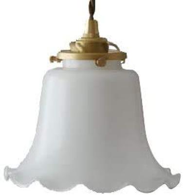 Glass Pendant Light with Flower LED Bulb, PG-14E26 [Kobe Mother's Lamp]
