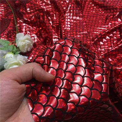 Fish Scale Glitter Fabric Elasticity DIY Stage Performance Costumes Wedding Party Decoration Sewing Mermaid Swimsuit Fabric