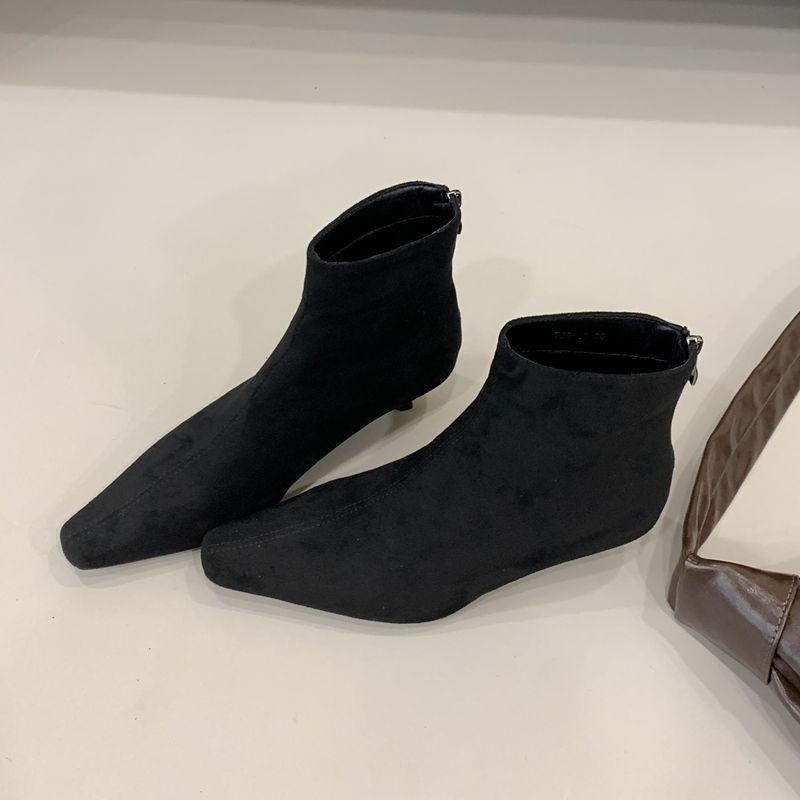 Fashion Baolamos Winter New Brand Women Short Boots Fashion Pointed Toe Ladies Elegant Ankle Boots Thin High Heel Dress Pumps Shoe